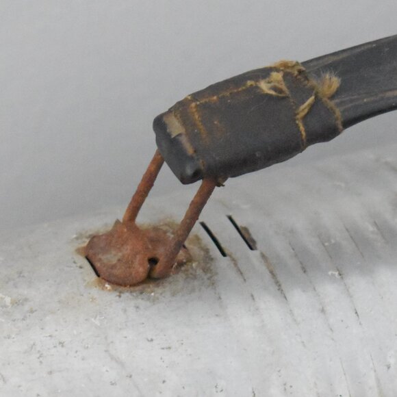 Vintage Antique 1950s Silver Dome Top Metal Miner Workmans Lunchbox Case - Picture 5 of 16